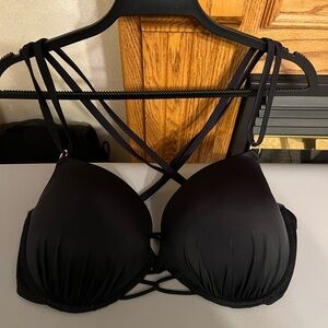 Shade & Shore 38DD Black Push-up Bikini Swim Top